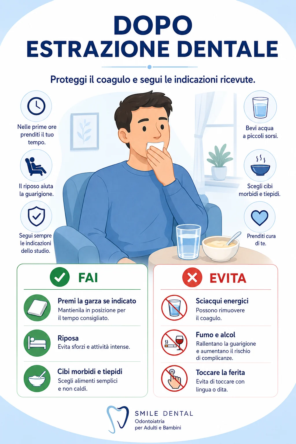 Dopo estrazione dentale